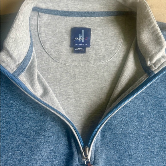johnnie-O Blue Zip Up Pullover - Picture 2 of 4